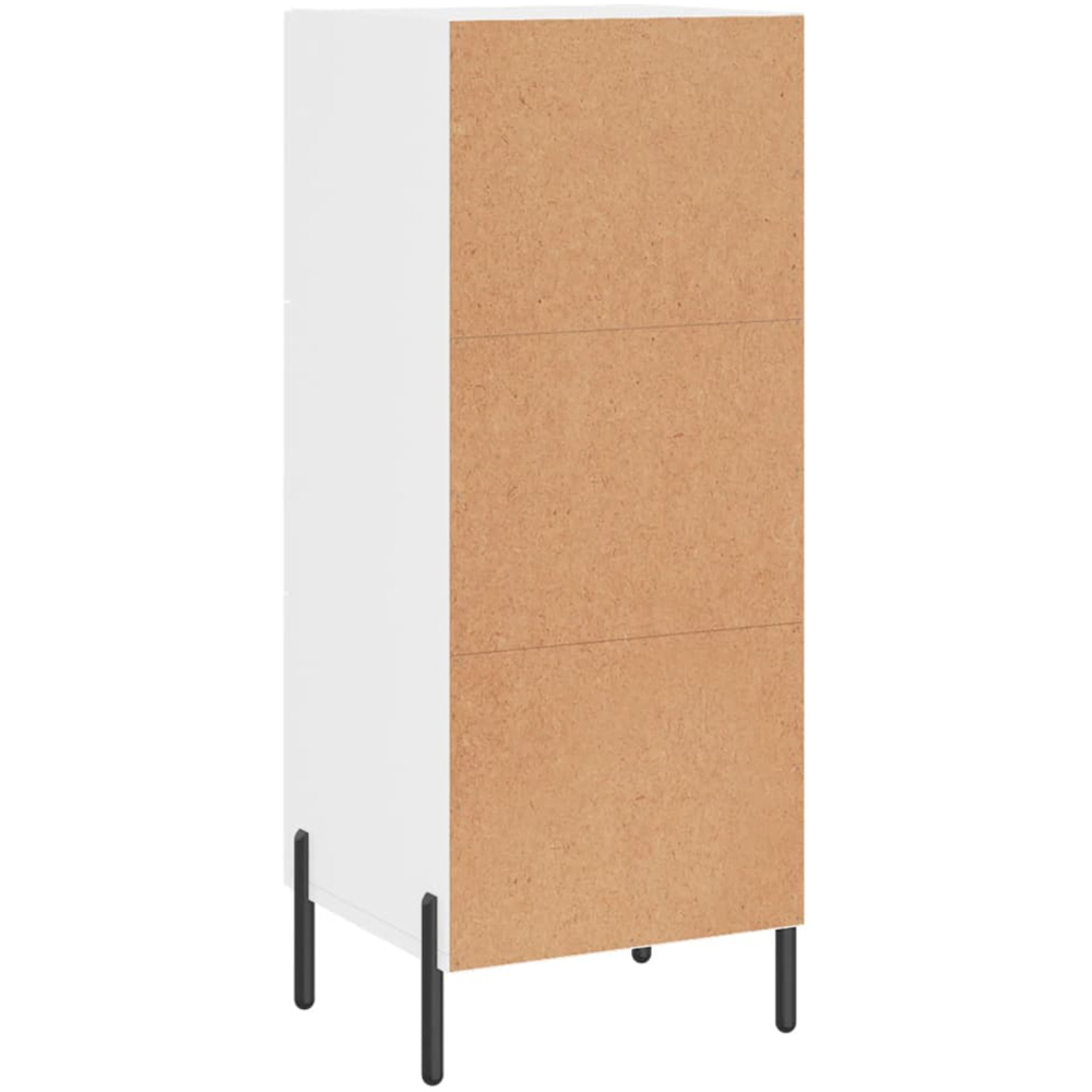 vidaXL 3 Drawer High Gloss White Sideboard Image 8