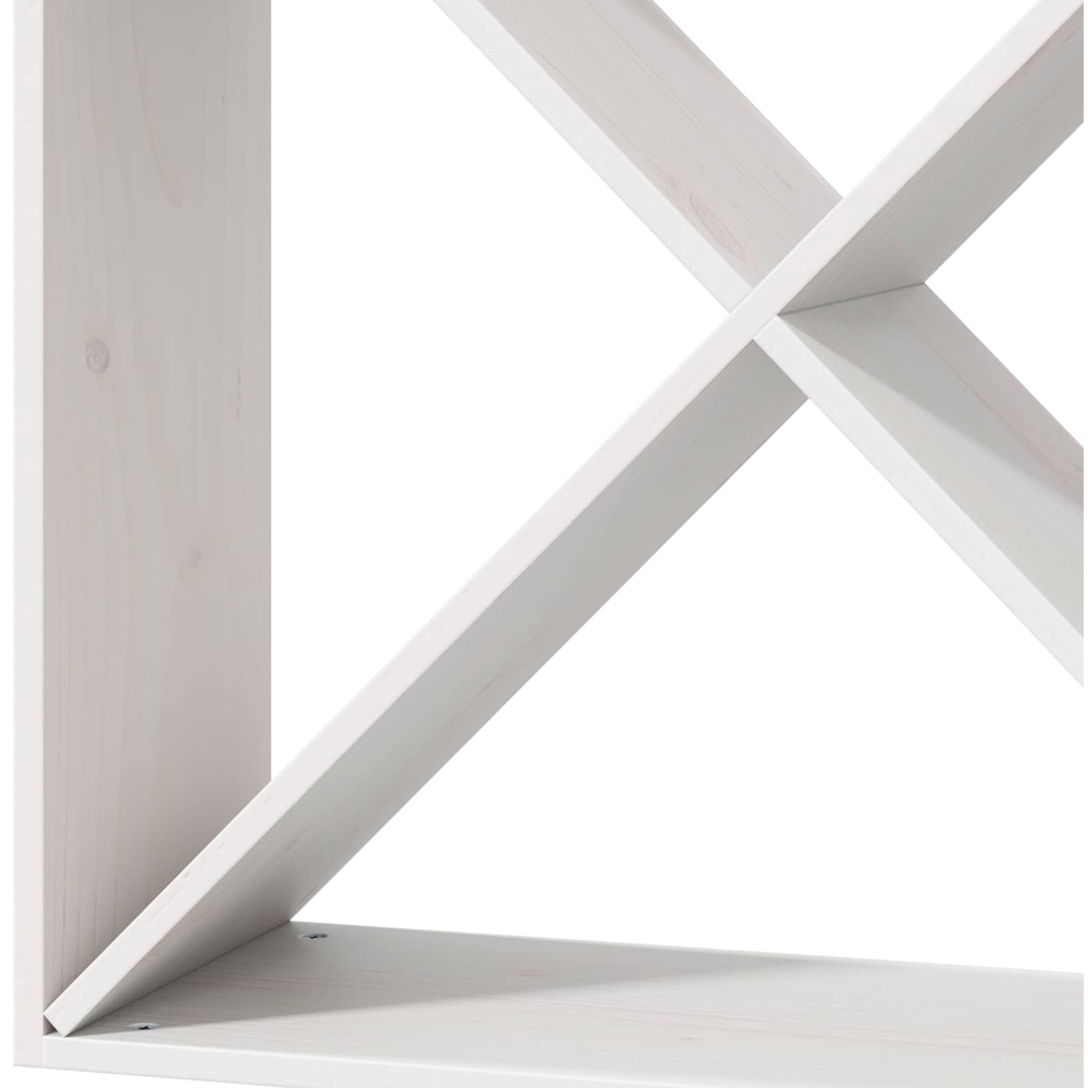 vidaXL 4 Shelf White Freestanding Wine Rack Set of 4 Image 8