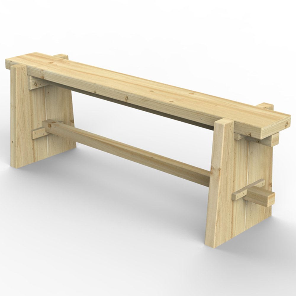 Forest Garden 3 Seater Sleeper Pew Bench Image 2