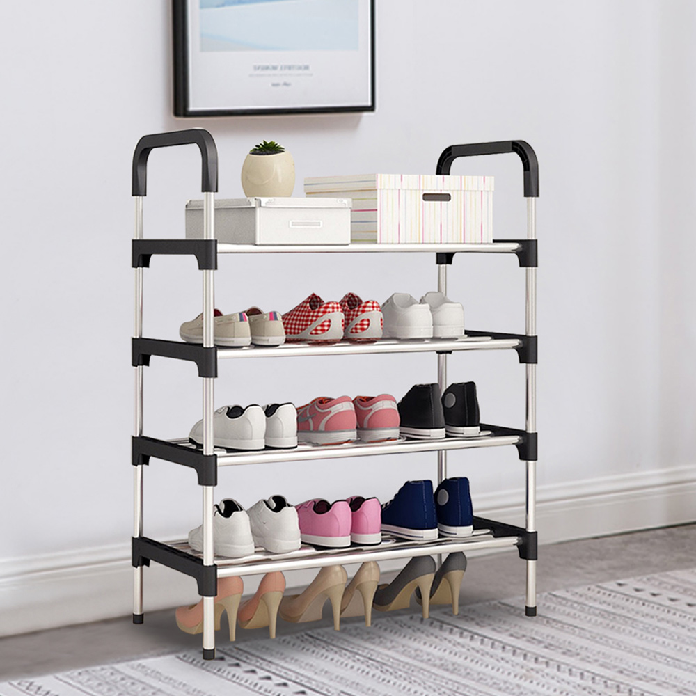 Living And Home WH0731 Black Metal Multi-Tier Shoe Rack Image 6