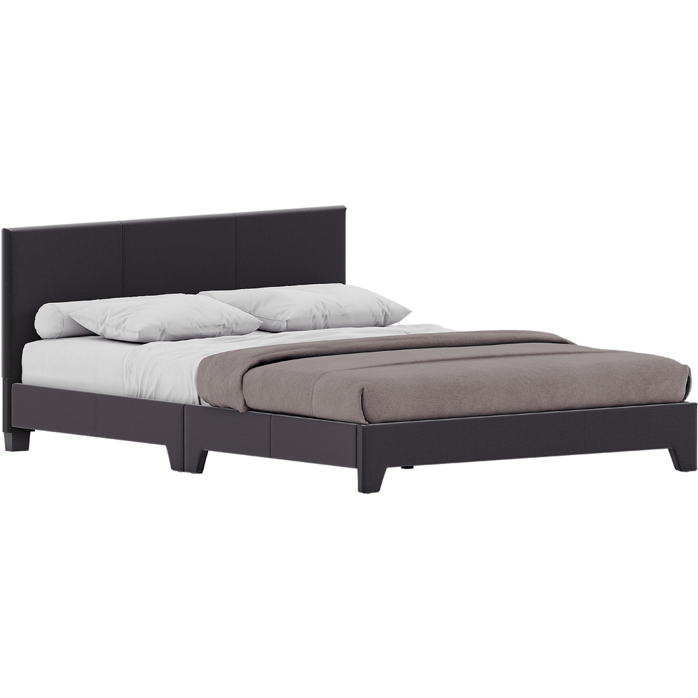 Vida Designs Victoria Double Dark Grey Linen Bed Frame Image 2