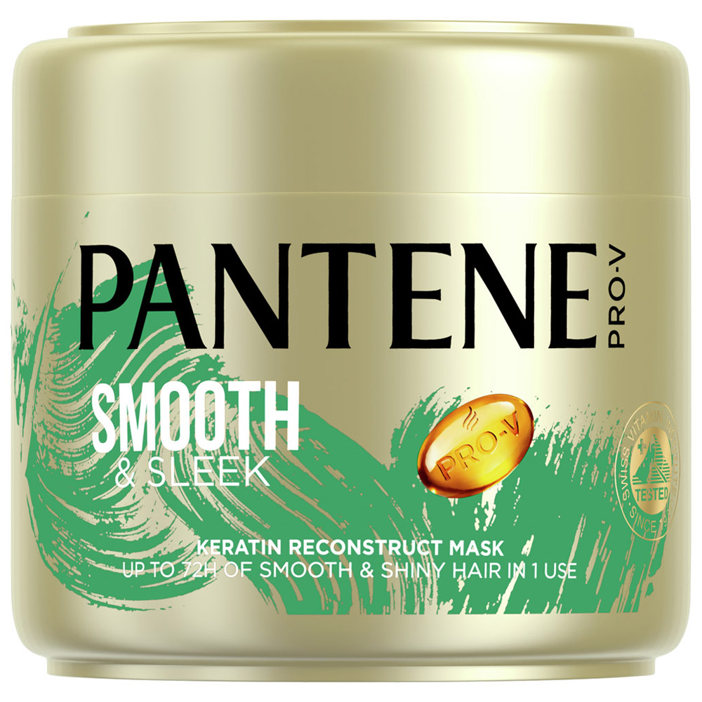 Pantene ProV Smooth and Sleek Frizz Control Keratin Hair Mask 300ml Image 1