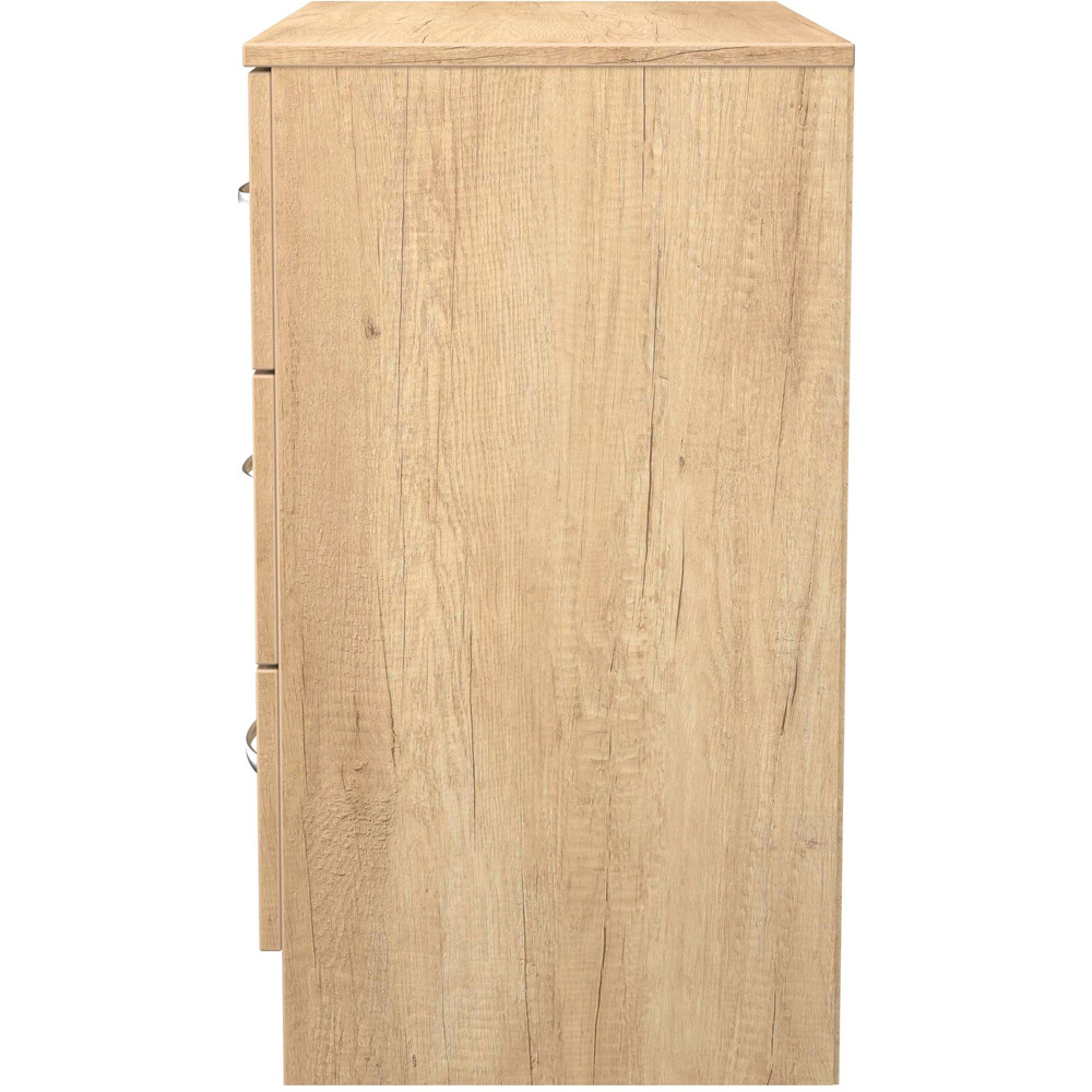 Crowndale Avon 3 Drawer Nebraska Oak Chest of Drawers Ready Assembled Image 3