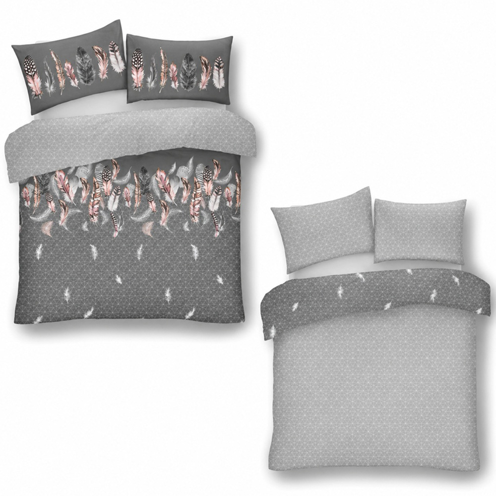 Smart Living Single Grey Feathers Duvet Set Image 3