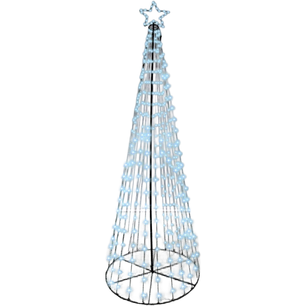 Shatchi Cool White LED Pre Lit Maypole Artificial Christmas Tree 4.7ft Image 1