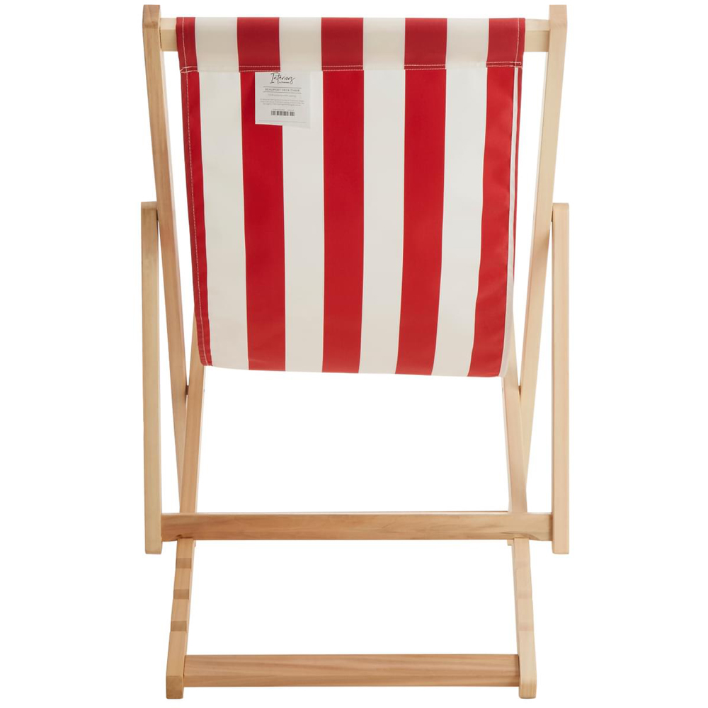 Interiors by Premier Beauport Red and White Deck Chair Image 5
