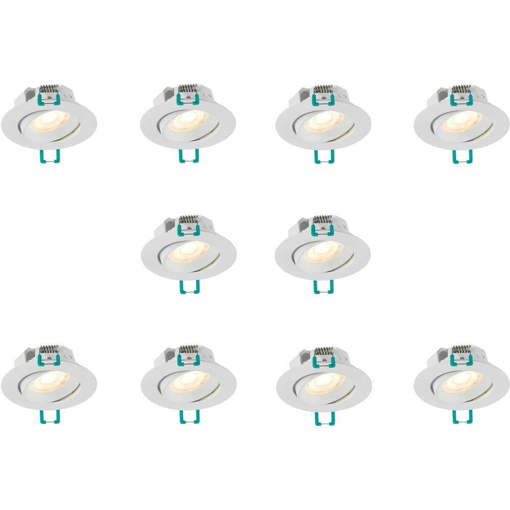 Sylvania SylSpot Neos 10 Pack Warm White Adjustable Recessed 4.8W LED Spotlight Image 1