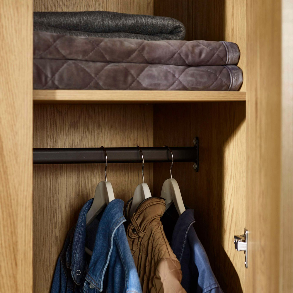 Julian Bowen Harlow 2 Door Light Oak Effect Wardrobe Image 6
