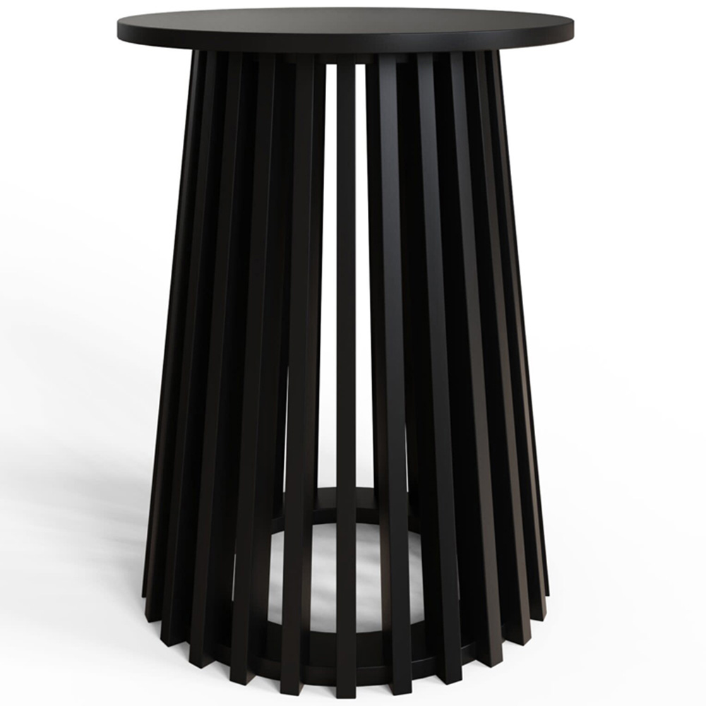 GFW Kaleb Black Round Side Table Image 2