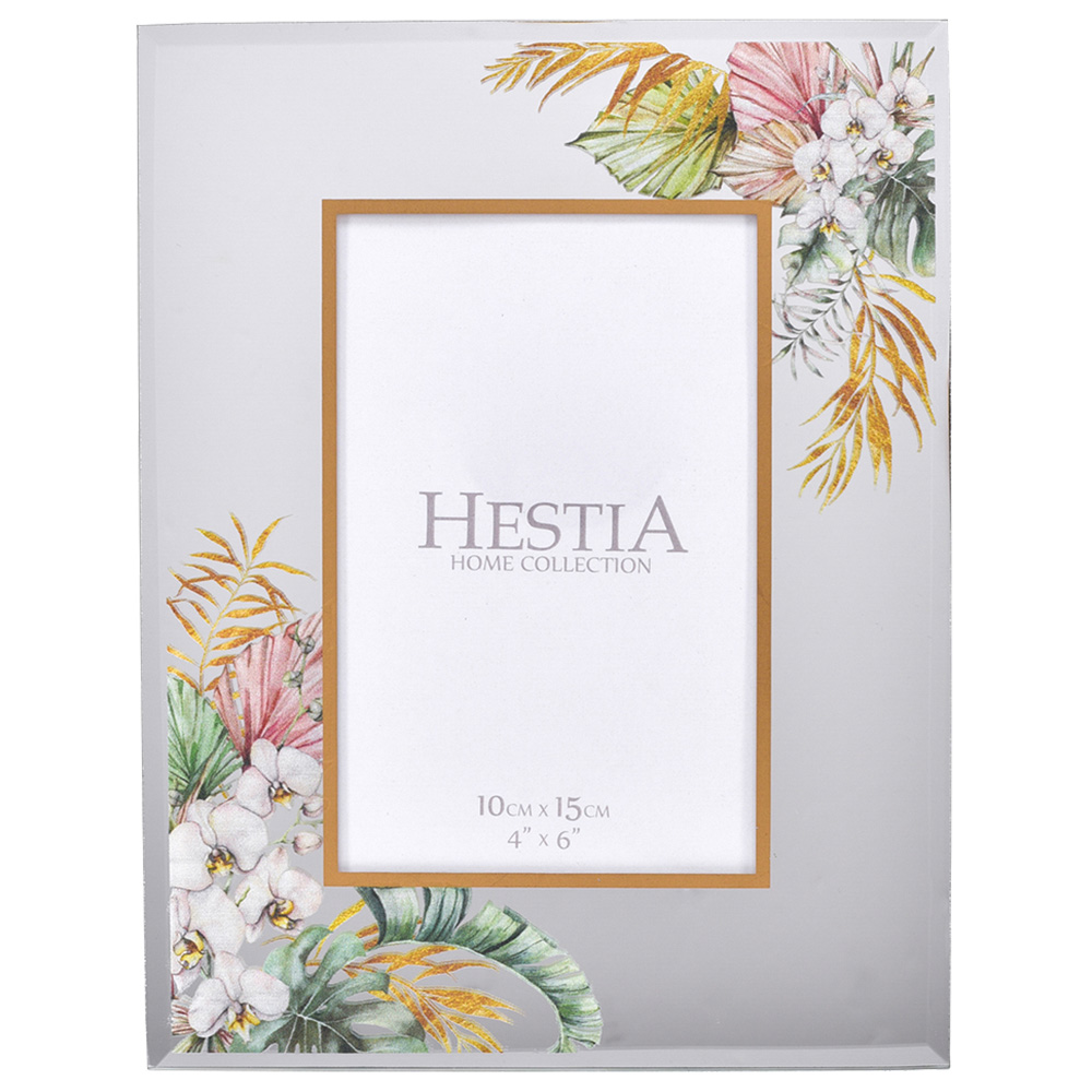 Premier Housewares Hestia Oasis Print Photo Frame 4 x 6 Inch Image 1