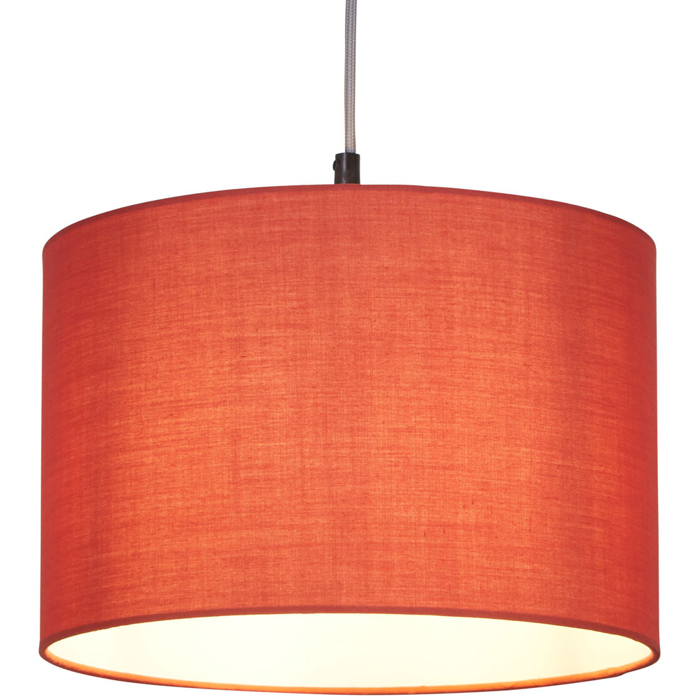 Lighting Collection Yates Terracotta Drum Lamp Shade 30cm Image 3