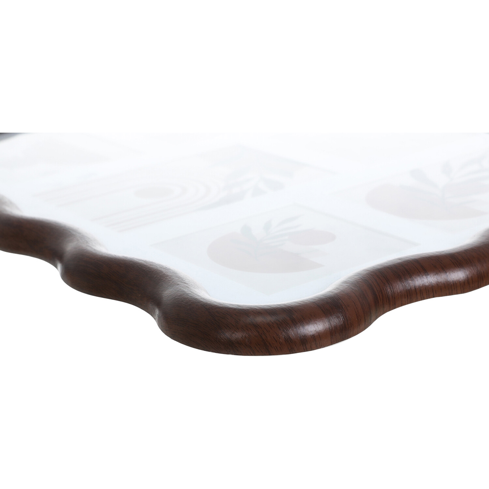 Dark Wood Effect Wavy 6 Aperture Frame Brown Image 4