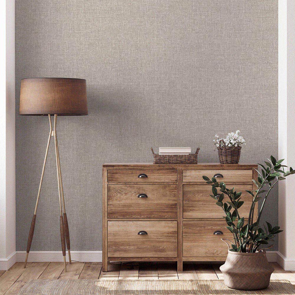 Arthouse Country Plain Taupe Wallpaper Image 5