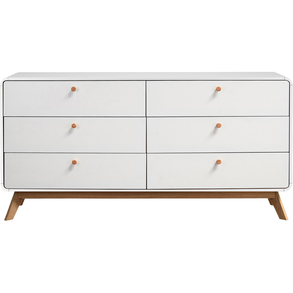 Loft24 Cassie 6 Drawer White Chest of Drawers Image 3
