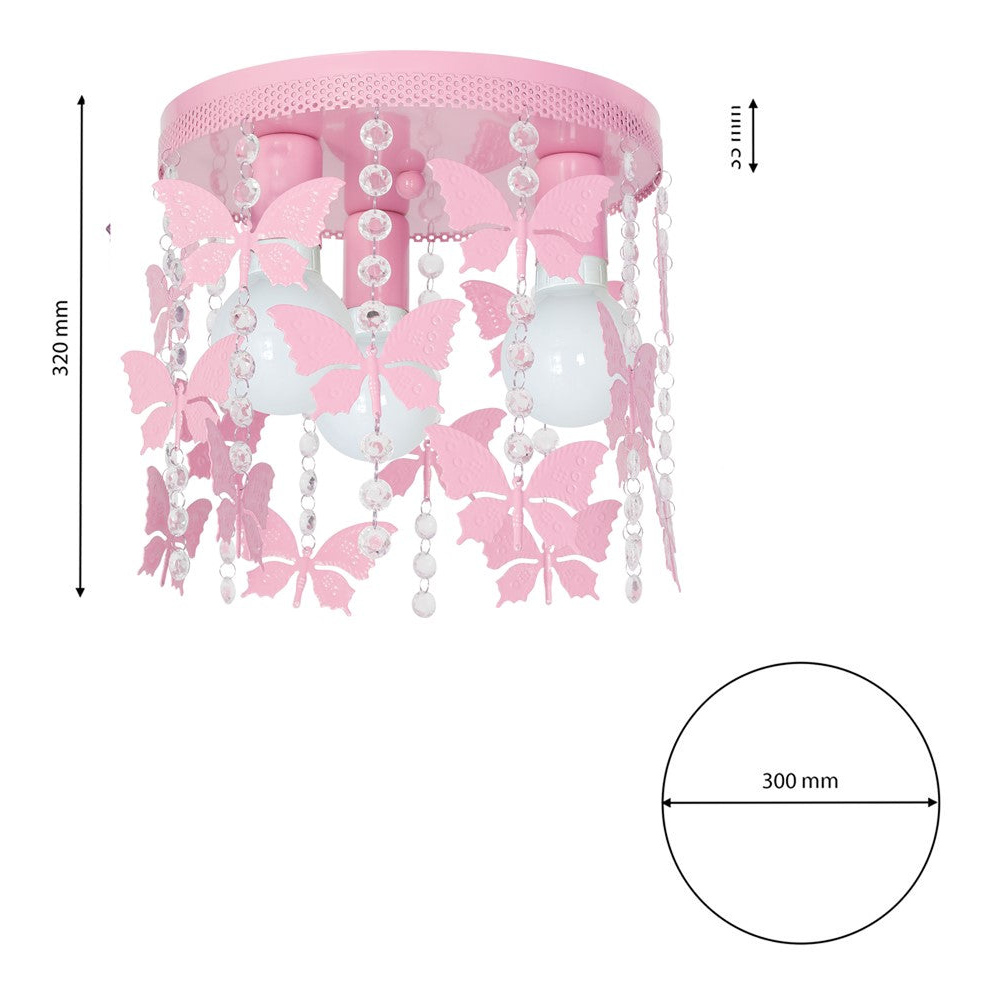 Milagro Angelica Soft Pink Ceiling Lamp 230V Image 4