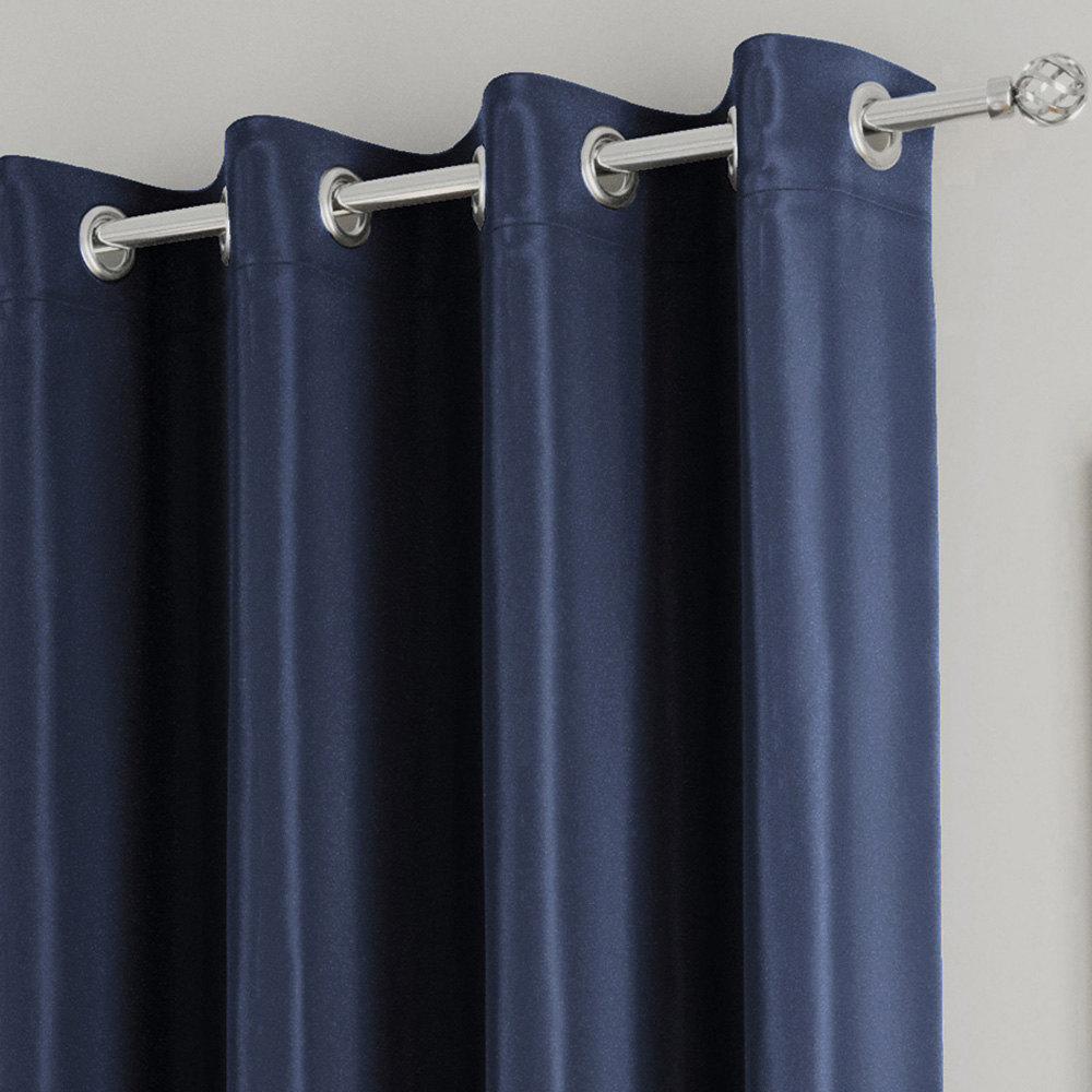 Enhanced Living Supersoft Navy Blackout Eyelet Thermal Single Door Curtain 168 x 214cm Image 2