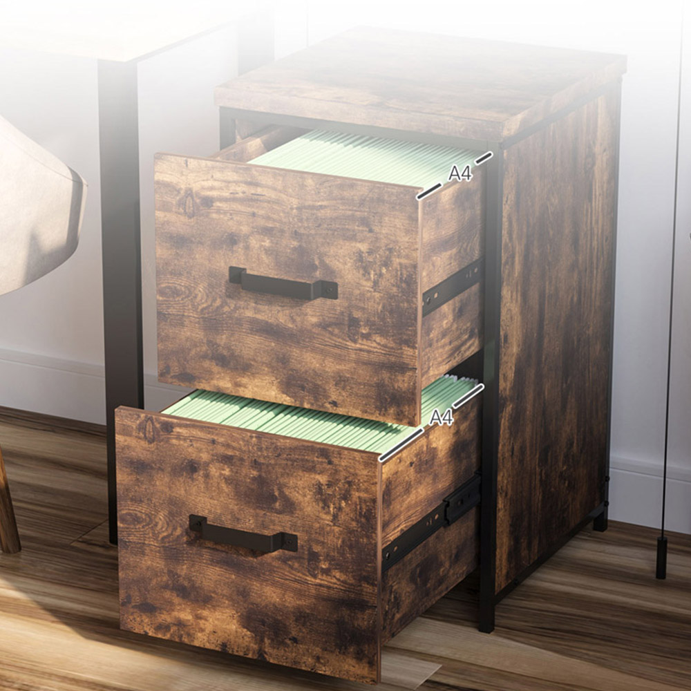 Vinsetto Brown Office Filing Cabinet Image 4