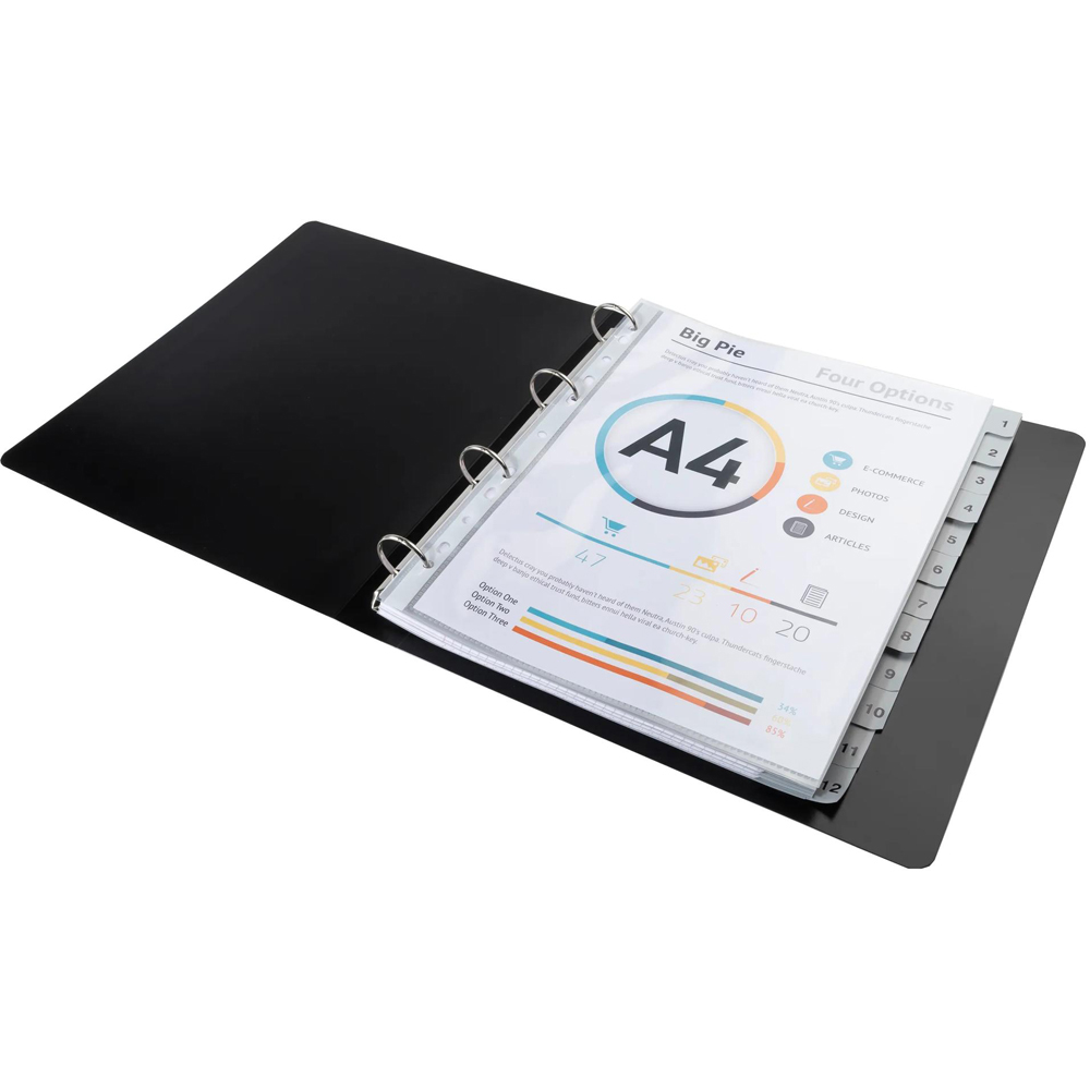 Exacompta A4 Maxi Grey Recycled Polypropylene 1-12 Divider 10 Pack Image 2