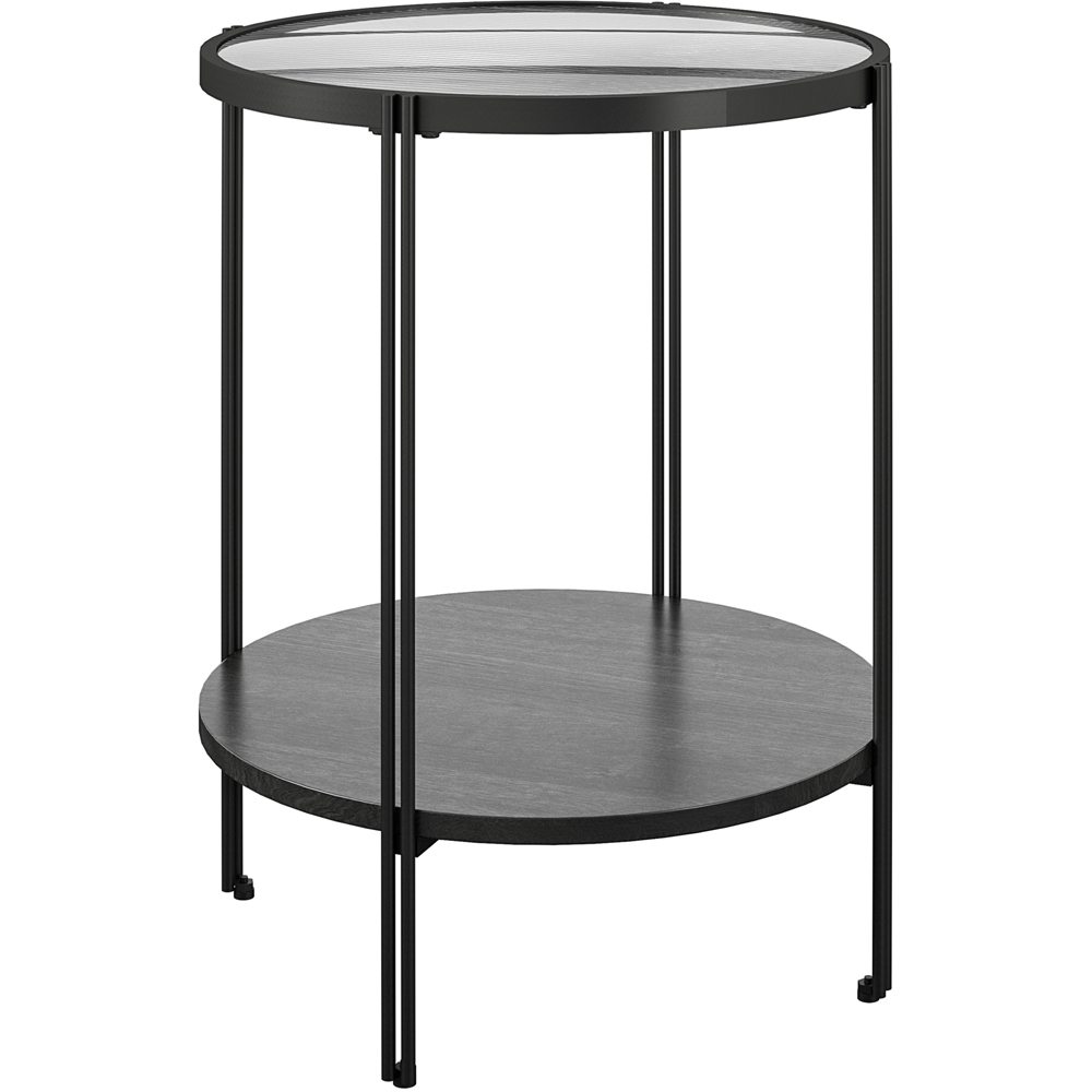 Dorel Wainwright Black Oak Round End Table Image 2