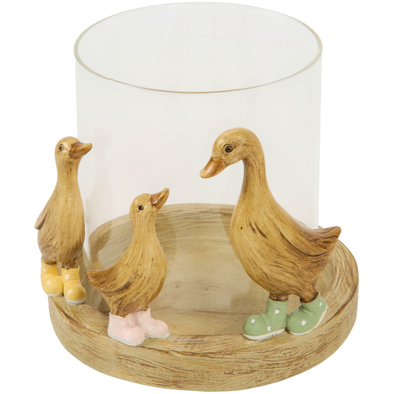 Duck In Wellingtons Hurricane Candle Holder Image 3