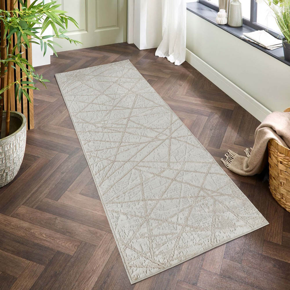 Desire Rugs Perla Beige Modern Abstract Linear Axis Design Rug 200 x 290cm Image 2