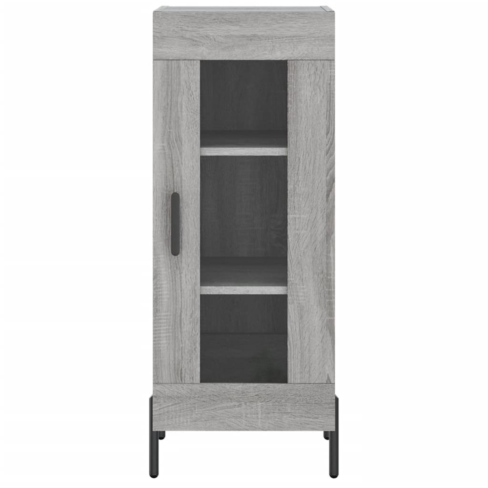 vidaXL 2 Glass Door Grey Sonoma Highboard Image 8