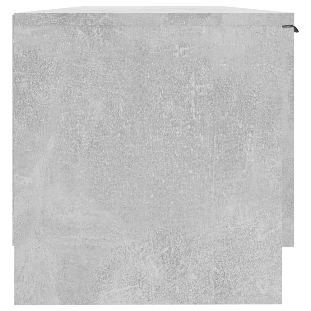 vidaXL 2 Drawer 2 Shelf Concrete Grey TV Cabinet Image 4