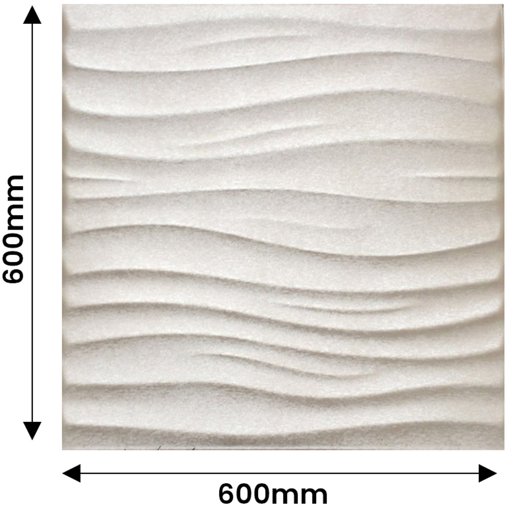 Britwall Nile Wave 3D Grid PU Leather Wall Panel 600 x 600mm 4 Pack Image 6