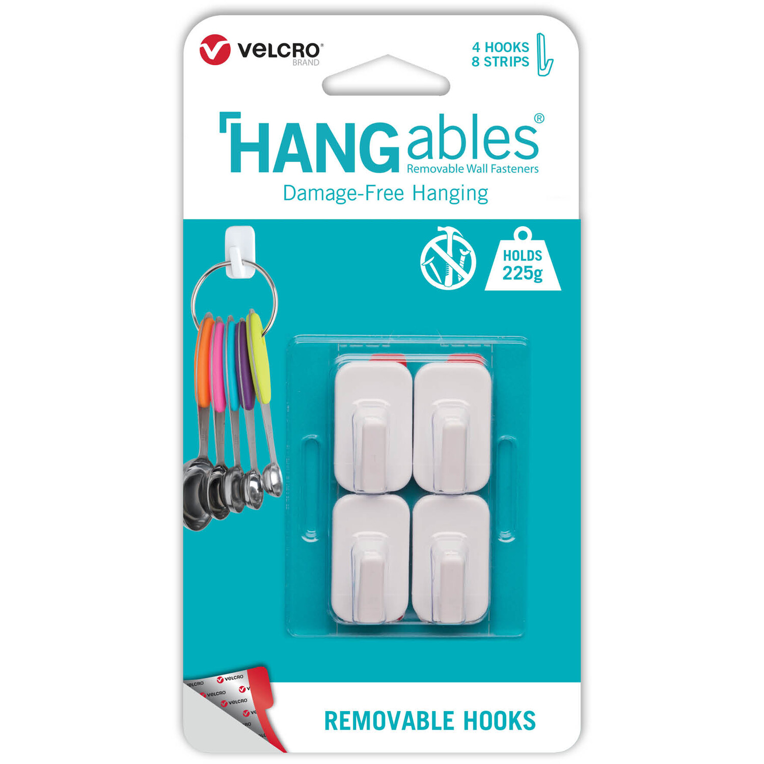 Velcro Hangables Removable Micro Hook 4 Pack Image 1