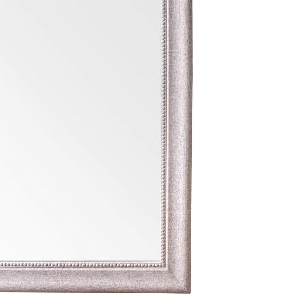 Wood Effect Beaded Arch Mantle Mirror Neutral Image 4