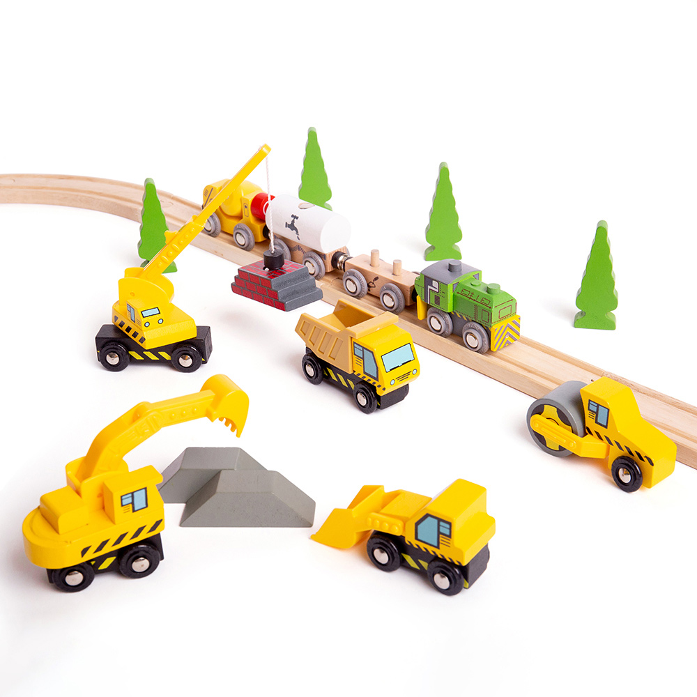BigJigs Toys Rail Site Vehicles Image 2