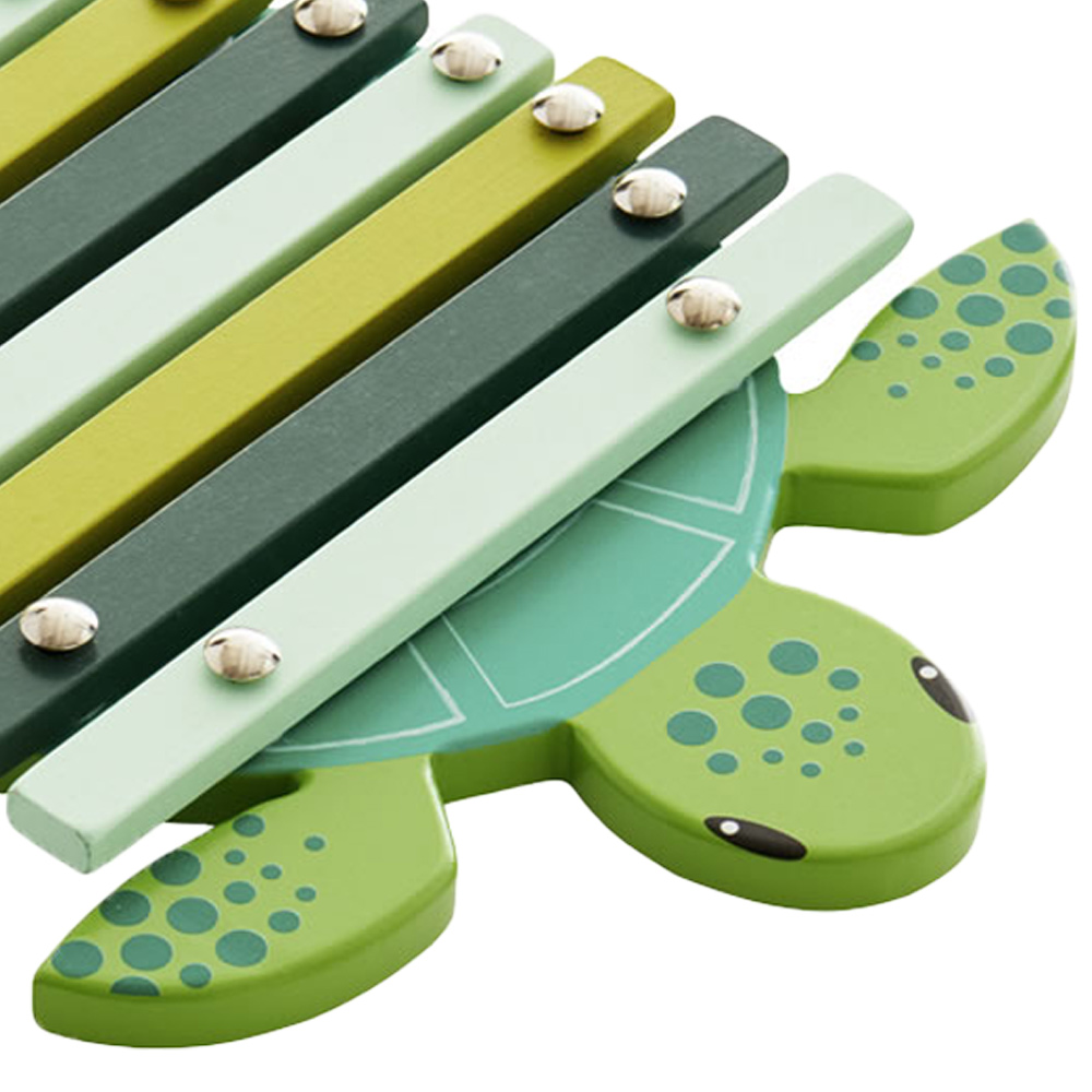 Wilko Little Steps Wooden Turtle Xylophone Image 4