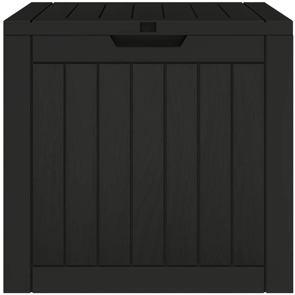 vidaXL 118L Black Polypropylene Garden Storage Box Image 4
