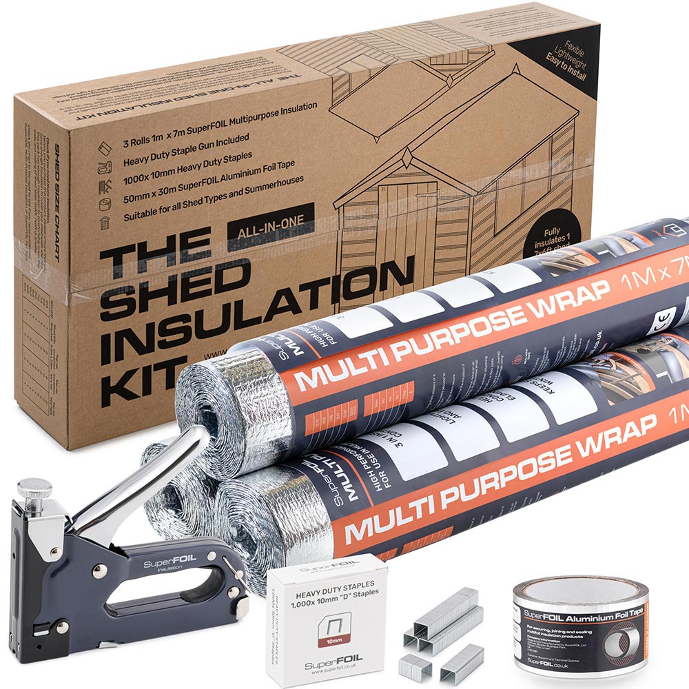 SuperFOIL 21m2 Multipurpose Wrap and Fixings Shed Insulation Kit Image 5