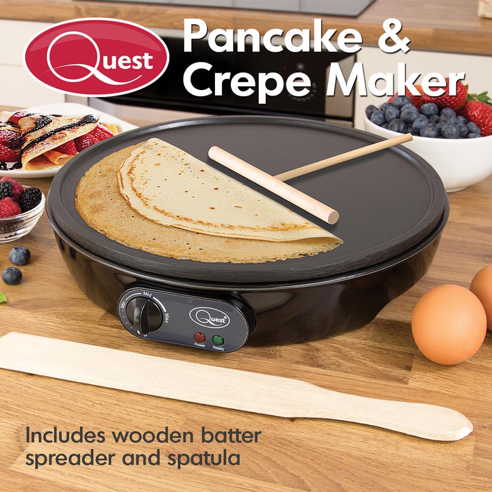 Quest Black Pancake Crepe and Flatbread Maker Image 5