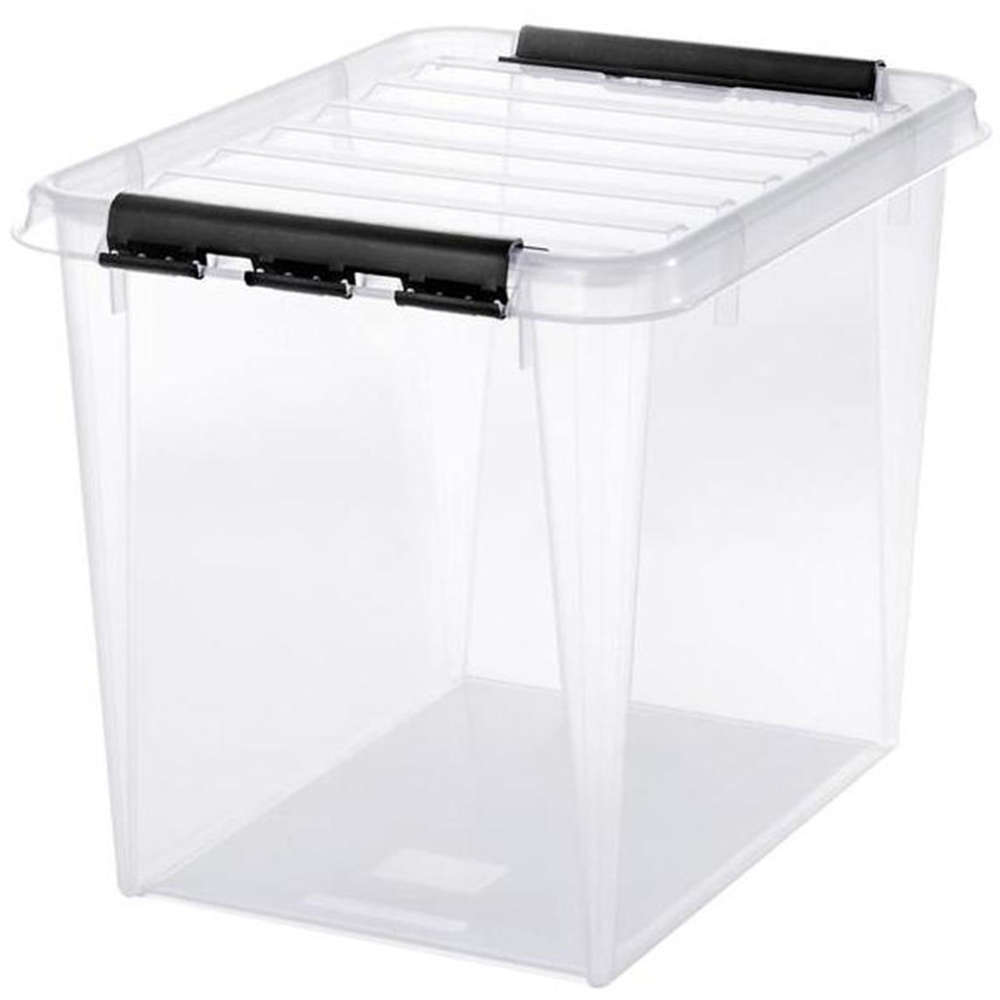 SmartStore Clear Plastic Storage Box with Clip Lock Lid 52L 2 Pack Image 3