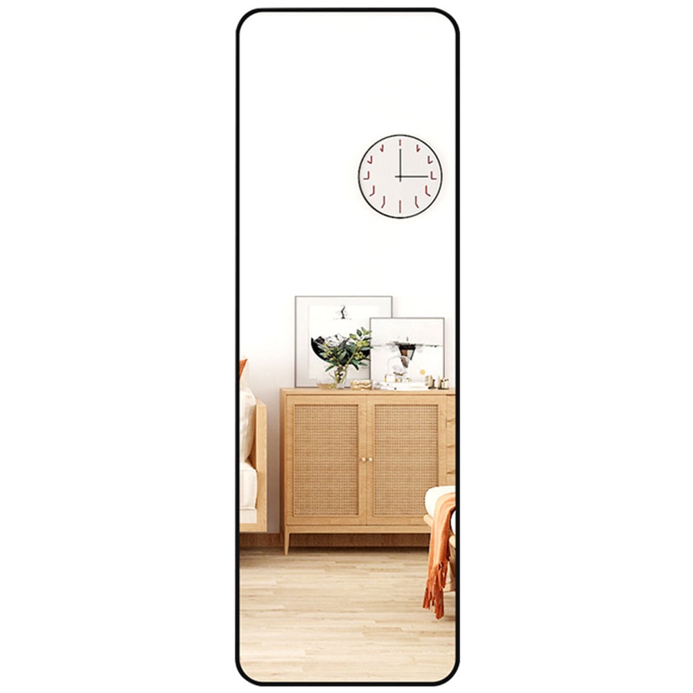 Living and Home Black Frame Full Length Door Mirror 37 x 147cm Image 4