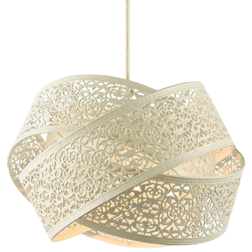 Happy Homewares 3 Ring White Gloss Pendant Lighting Shade Image 3