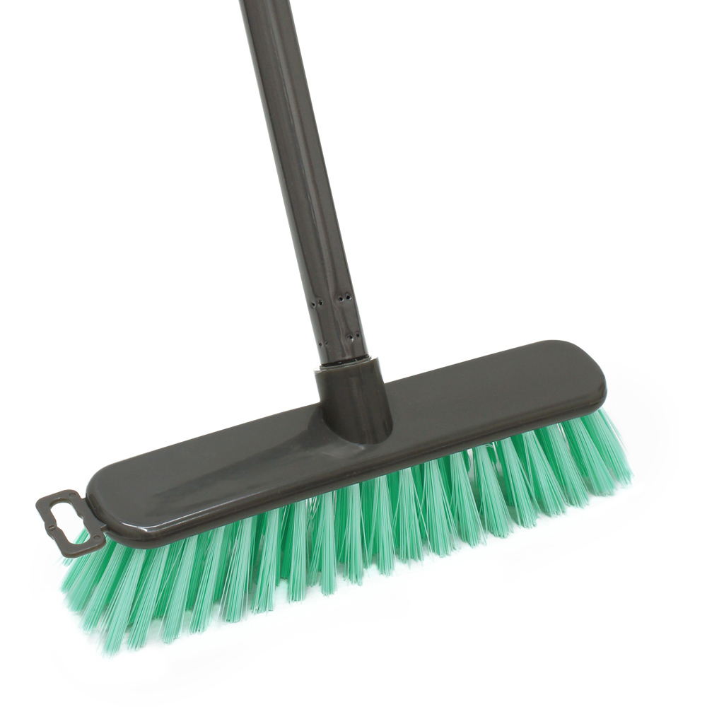 JVL Turquoise Hard Bristles Angled Sweeping Brush Image 3