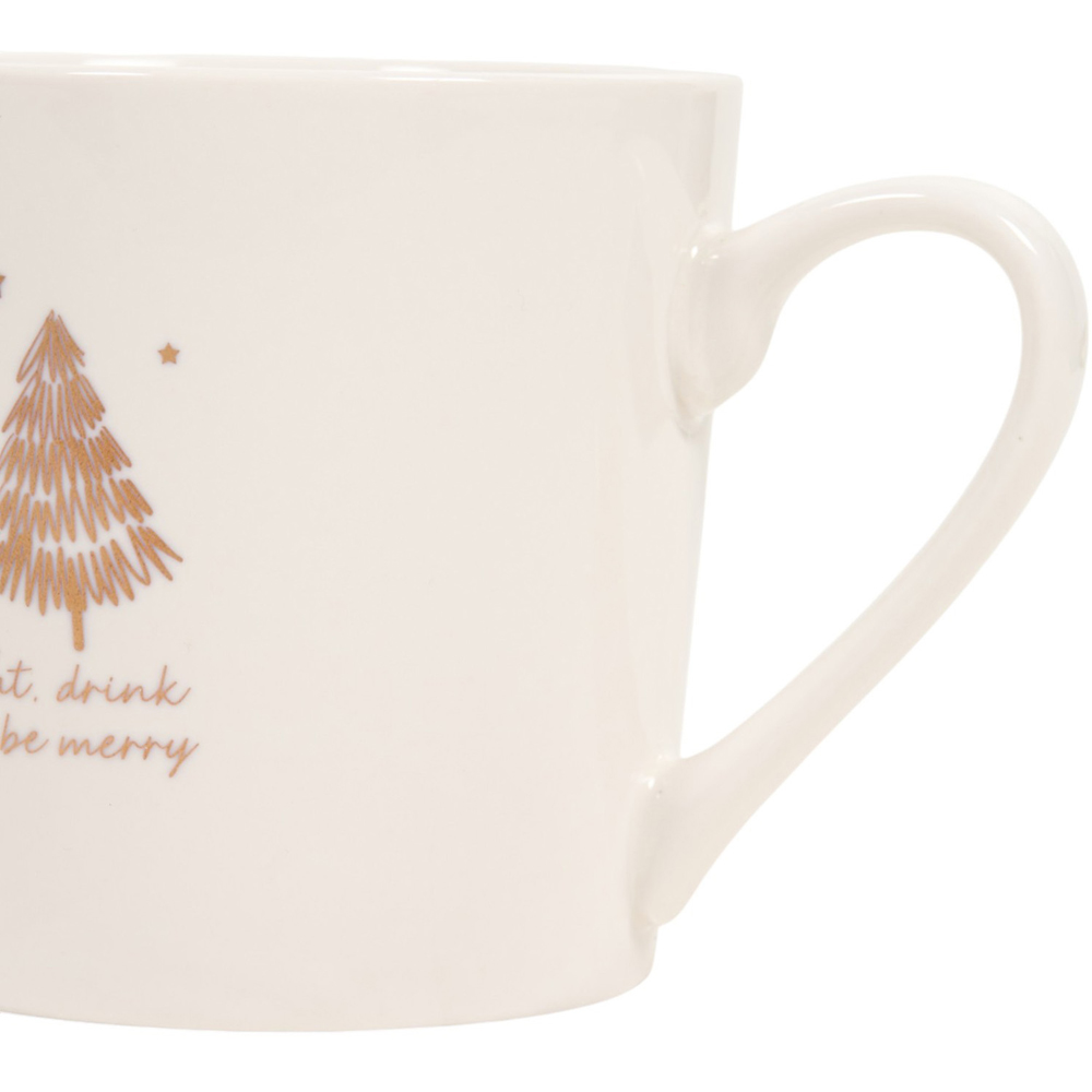 Pack of 4 Gold Spruce Mugs White Image 4
