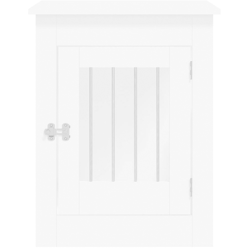 vidaXL White Processed Wood Dog Crate Furniture 55 x 80 x 68cm Image 6