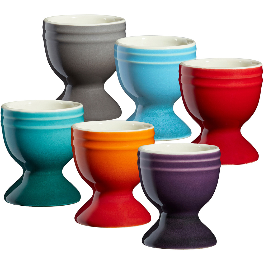 Cooks Professional G4111 6 Piece Multicoloured Egg Cups Image 1