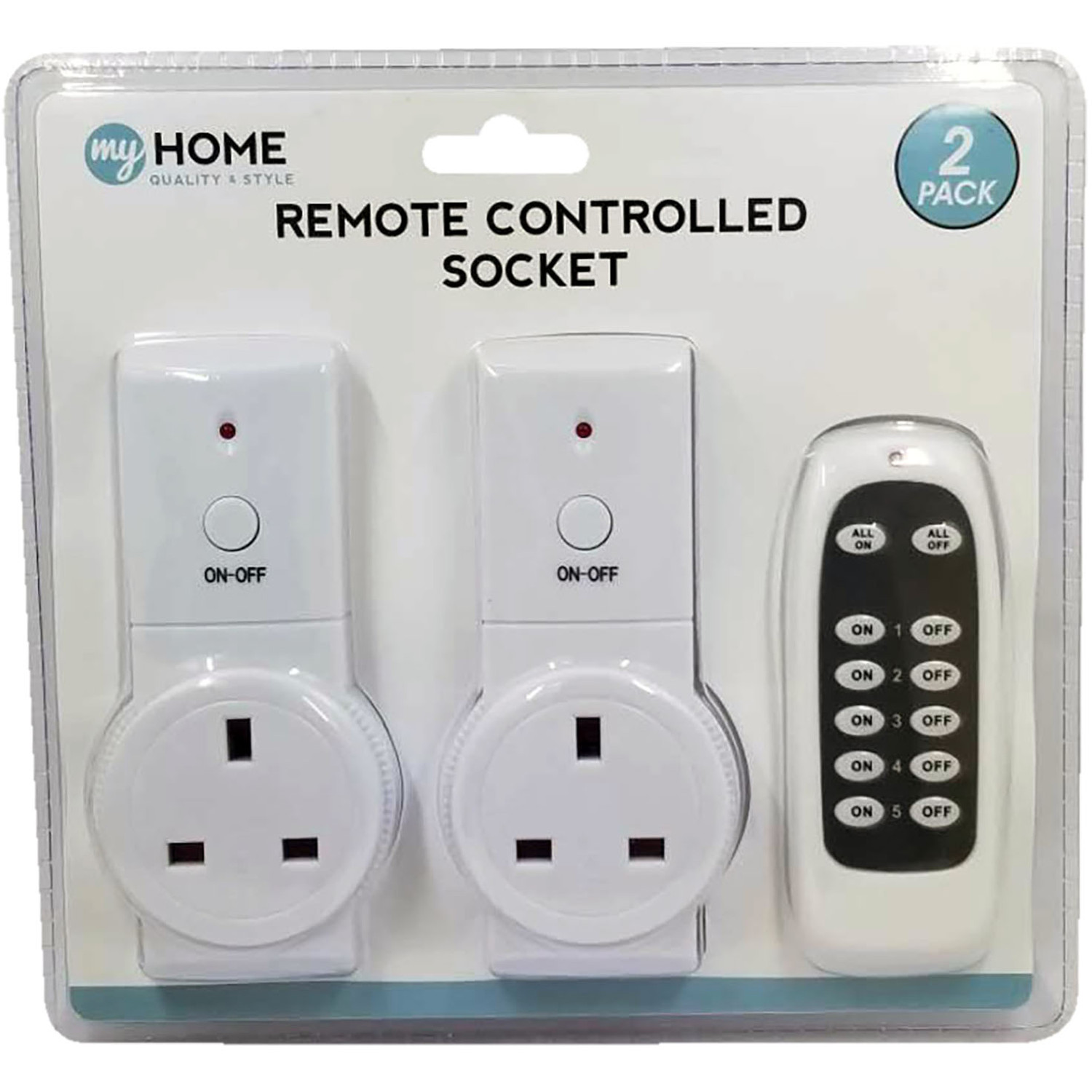 Pack of 2 Remote Controlled Socket