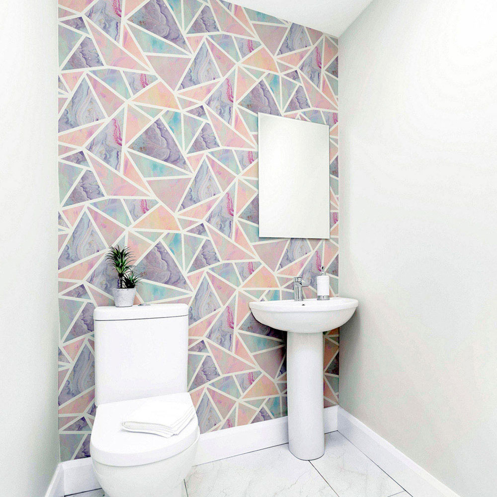 Arthouse Pastel Geometric Multicolour Wallpaper Image 6