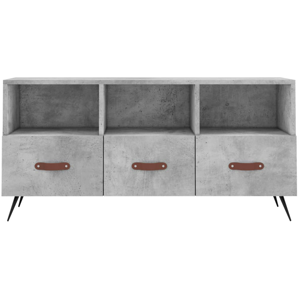 vidaXL 3 Drawer 3 Shelf Concrete Grey TV Cabinet Image 4