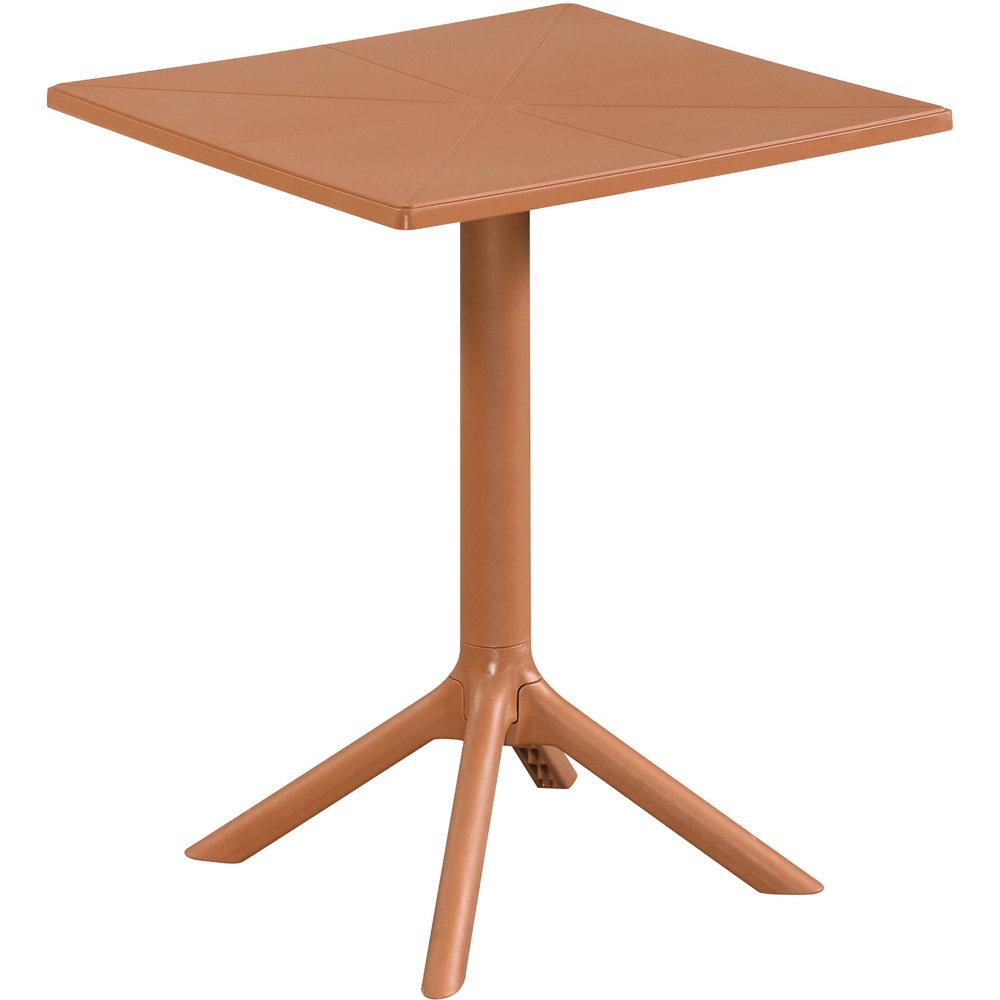 Core Products 2 Seater Terracotta Square Plastic Garden Bistro Table Image 2