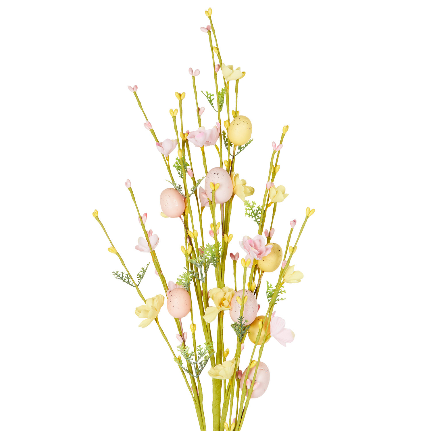 Floral Egg Spray 80cm - White Image 2
