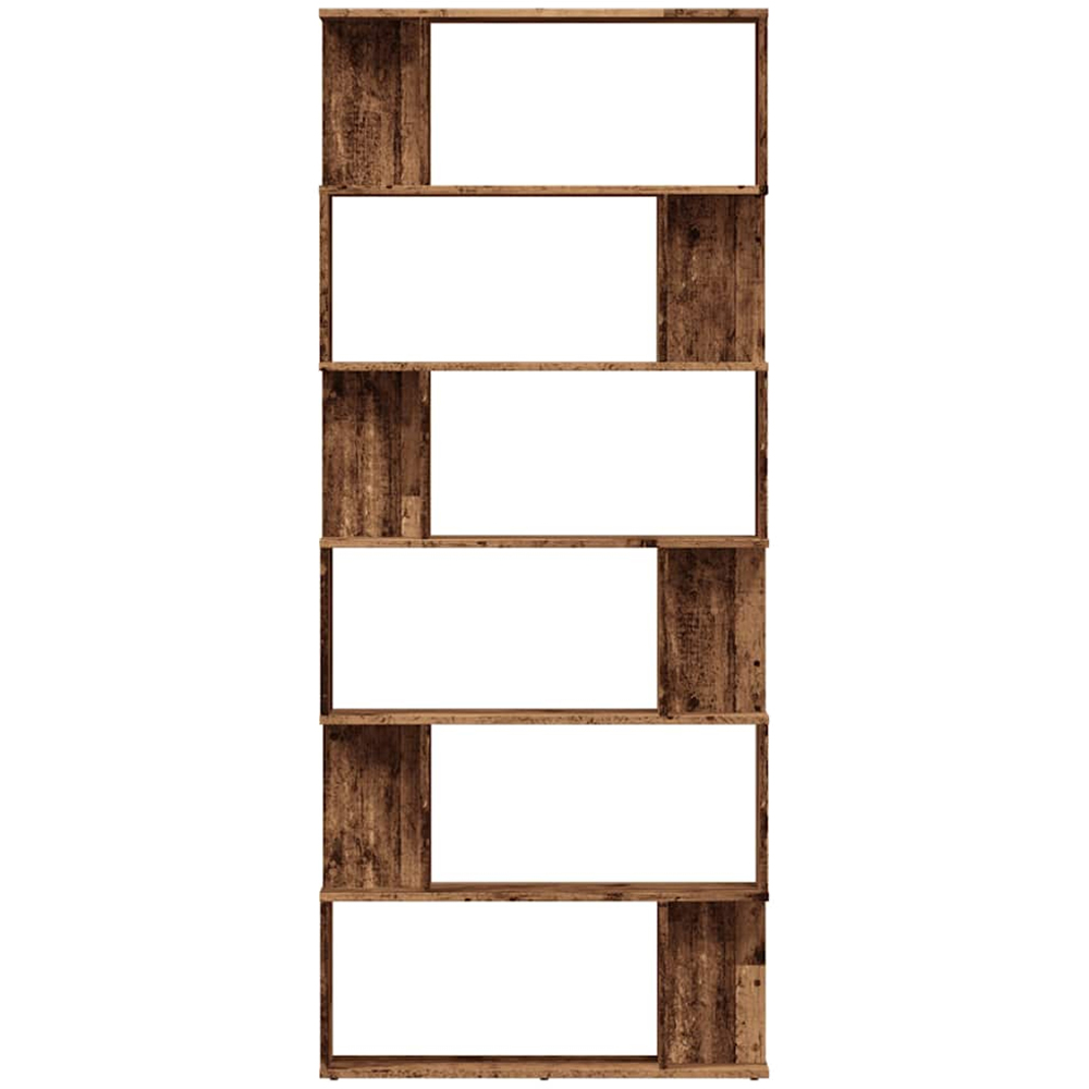 vidaXL 12 Shelf Old Wood Bookcase Image 4