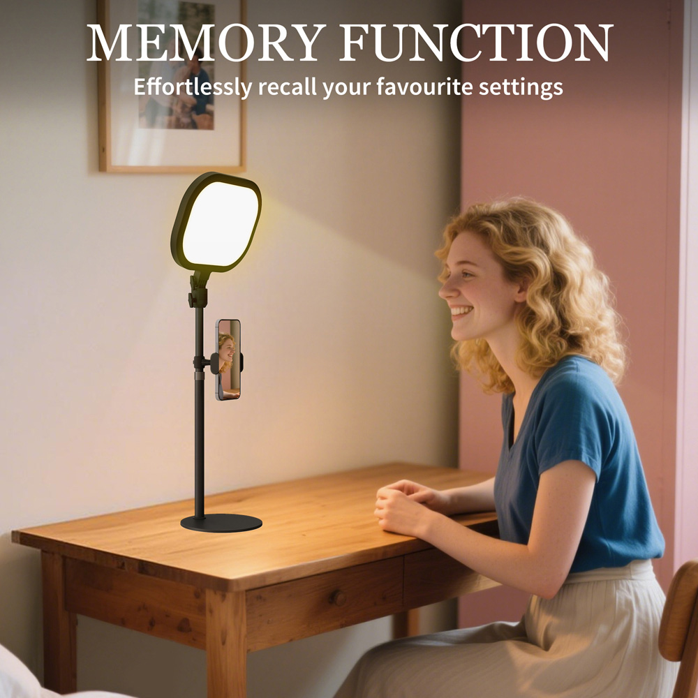 HOMCOM Black Dimmable LED Table Lamp with Phone Holder Image 6
