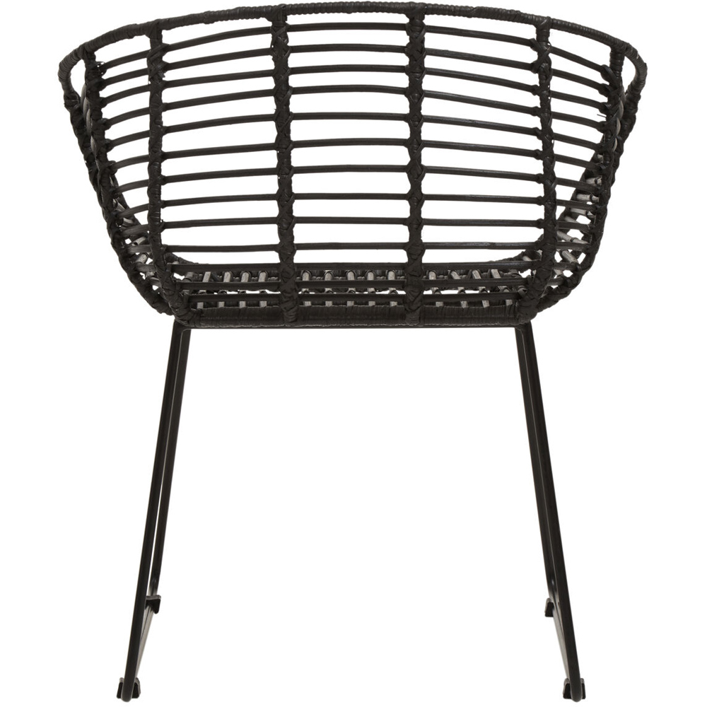 Premier Housewares Lagom Black Natural Rattan Chair Image 2